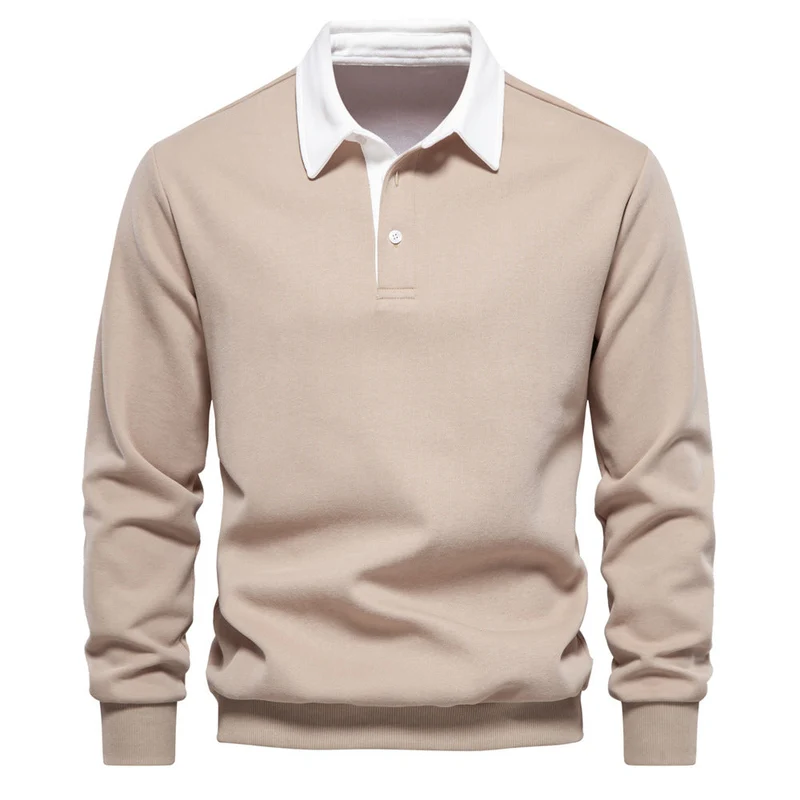 Herren Poloshirt mit kontrastierendem Kragen Drune