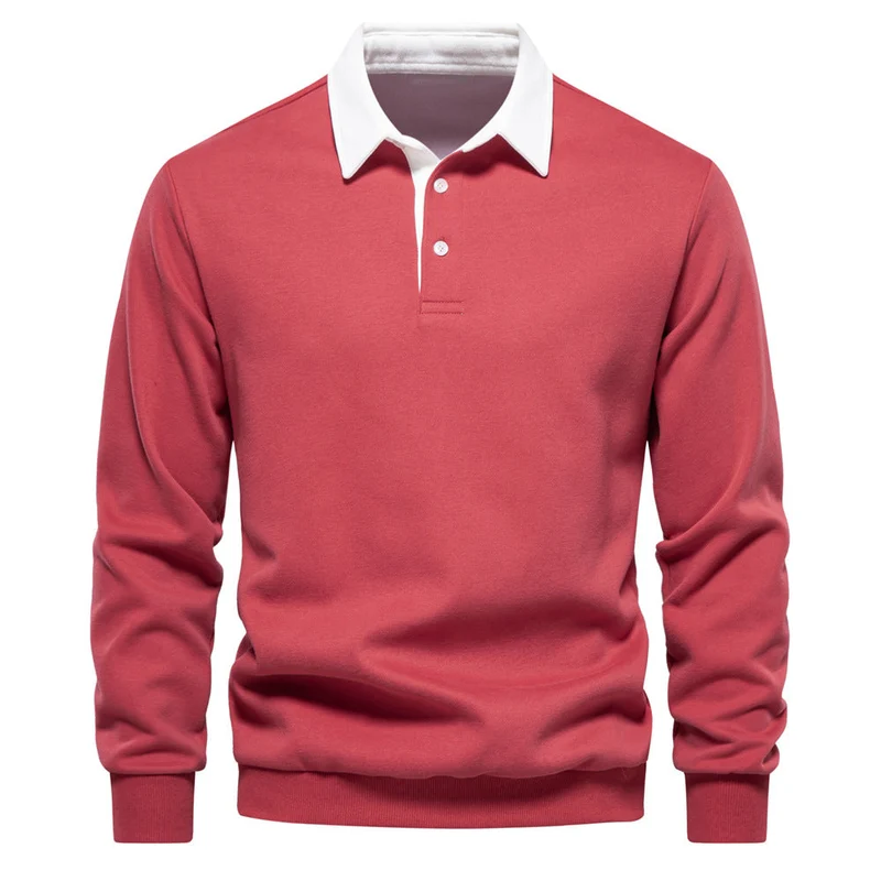 Herren Poloshirt mit kontrastierendem Kragen Drune