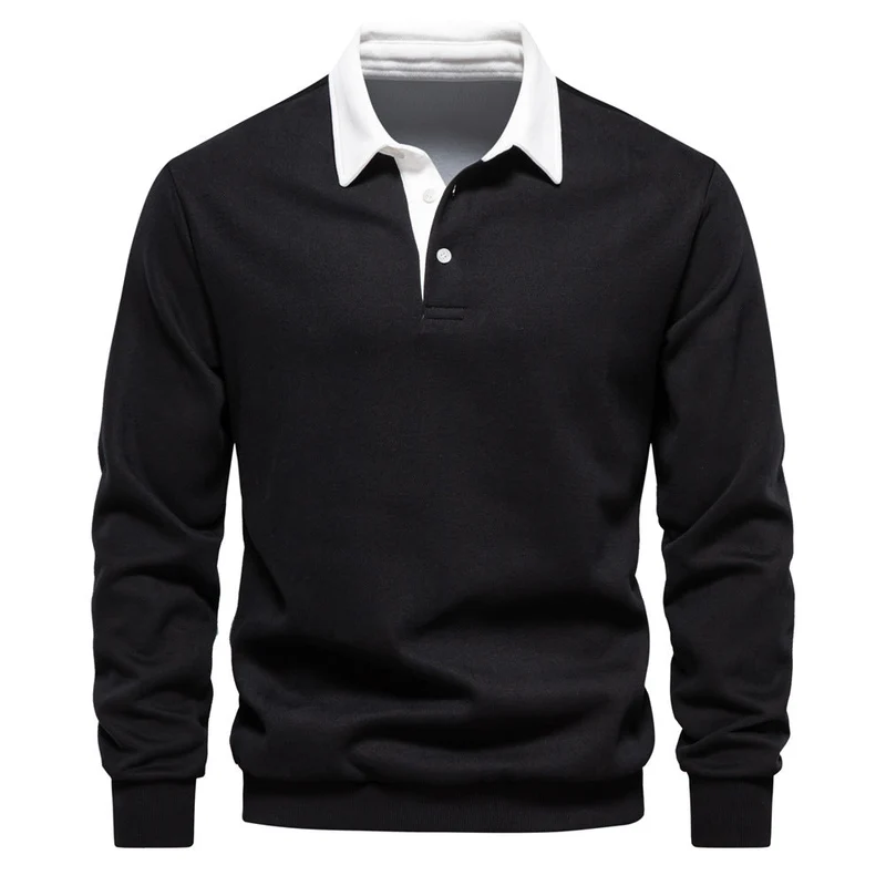 Herren Poloshirt mit kontrastierendem Kragen Drune