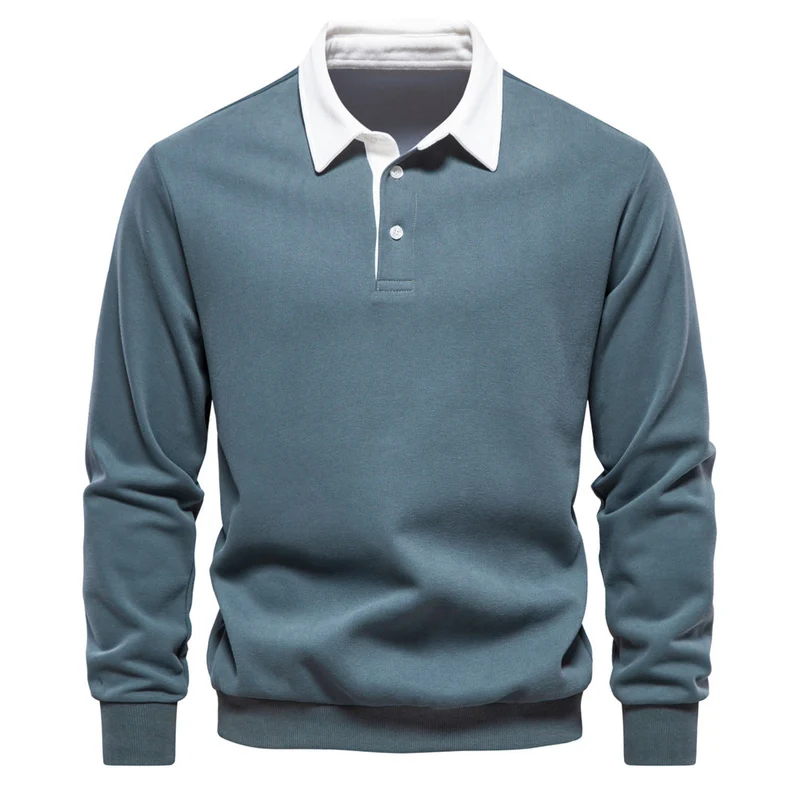 Herren Poloshirt mit kontrastierendem Kragen Drune