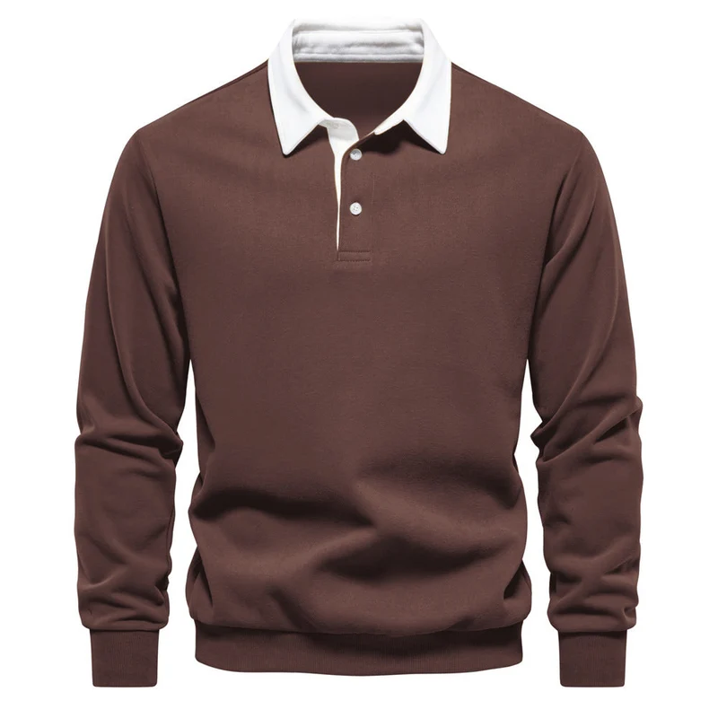 Herren Poloshirt mit kontrastierendem Kragen Drune