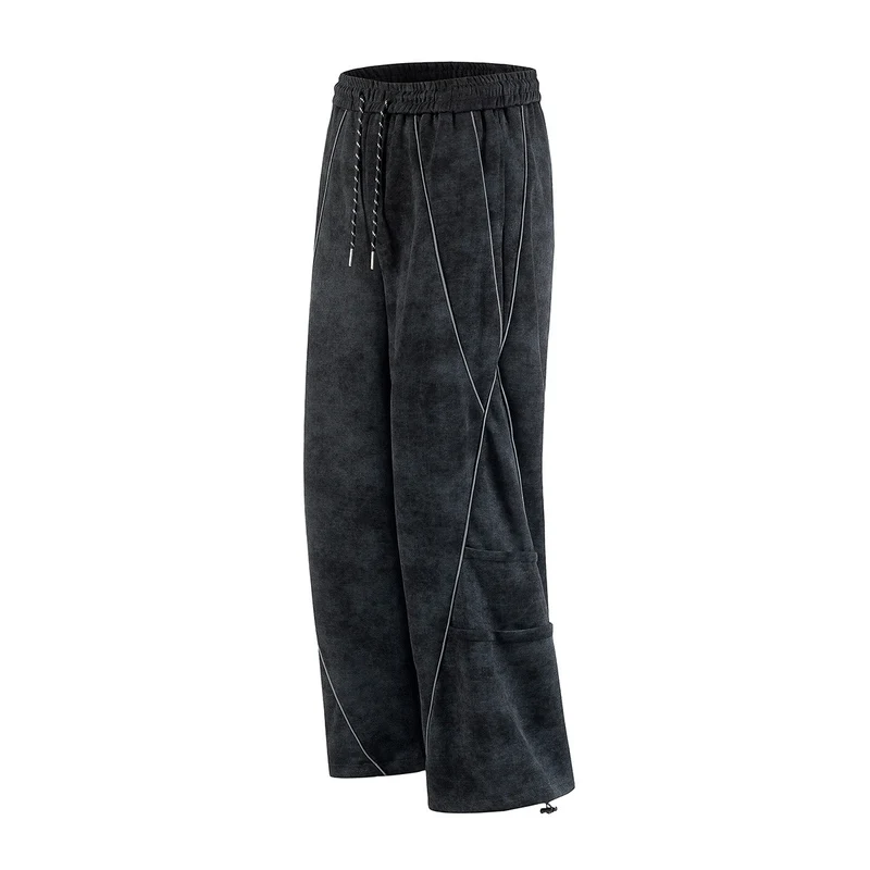 Herren Oversize-Halbzip-Sweatshirt mit Kängurutasche, kontrastpaspel und Ballonärmeln Drune