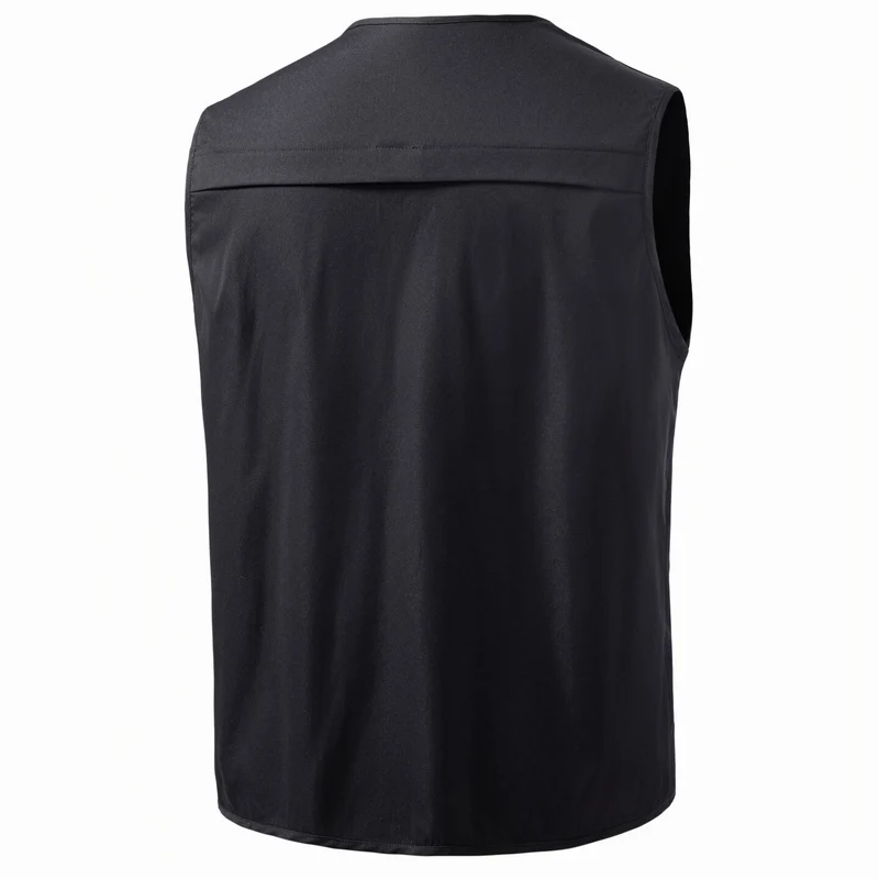 Herren Multifunktionale Utility-Weste mit Frontreißverschluss und Mehrfachtaschen Drune