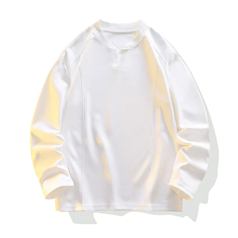 Herren Locker geschnittenes Langarm‑Sweatshirt mit V‑Einsatz und Raglanärmeln Drune