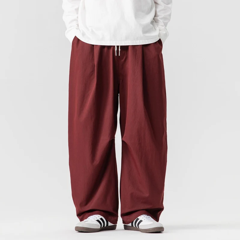Herren Locker geschnittene Plissee-Ballonhose mit Tunnelzug Drune
