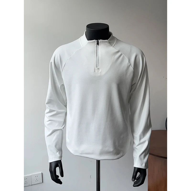 Herren Leichtes Funktions-Halbzip-Sweatshirt mit Stehkragen und Raglanärmeln Drune