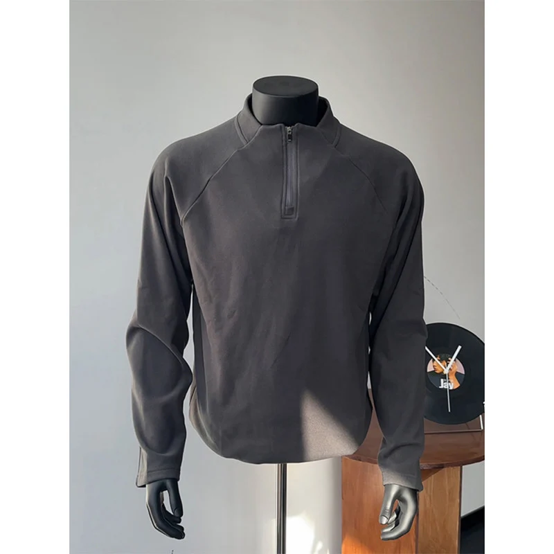 Herren Leichtes Funktions-Halbzip-Sweatshirt mit Stehkragen und Raglanärmeln Drune