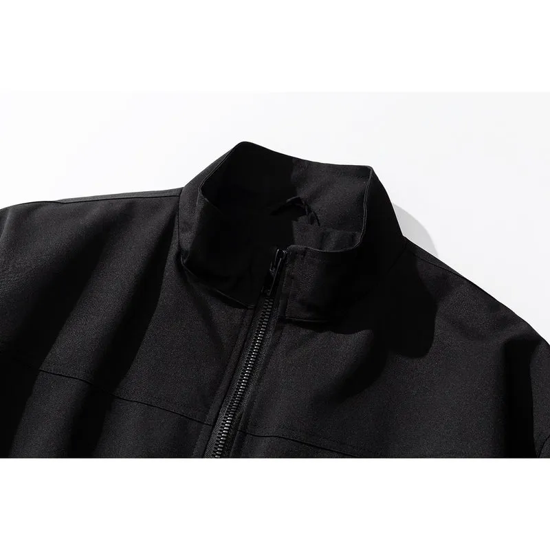 Herren Leichte Oversize-Bomberjacke mit Stehkragen, durchgehendem Reißverschluss und elastischem Saum Drune