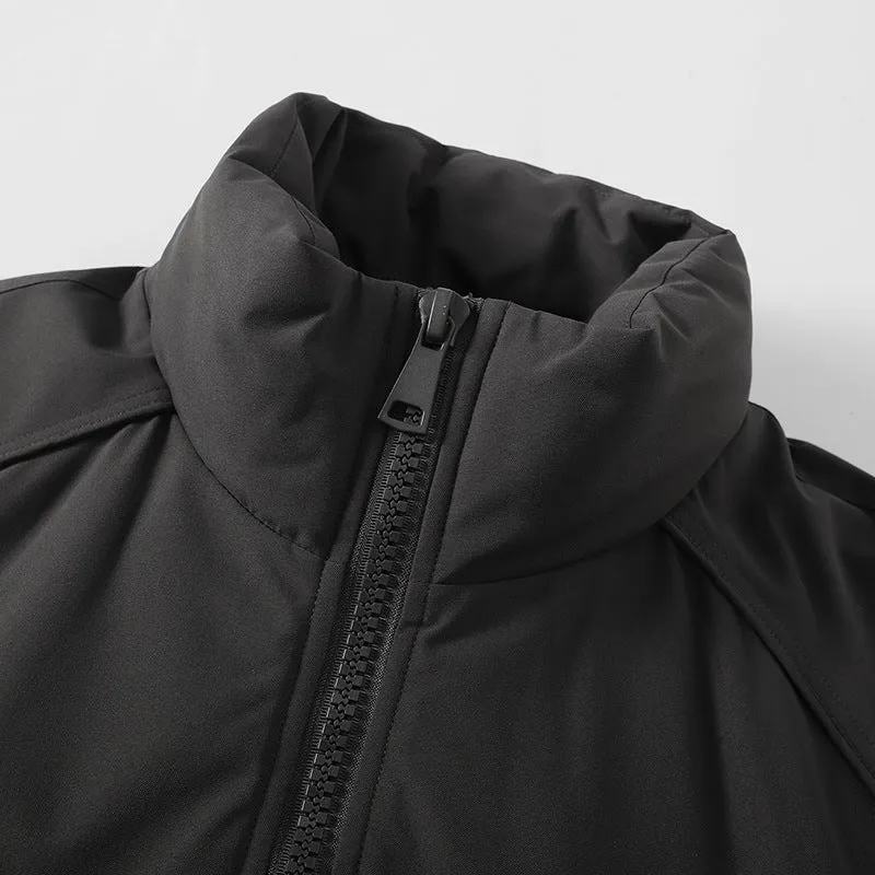 Herren Leichte Harrington-Jacke mit Stehkragen, elastischem Saum und Zwei-Wege-Reißverschluss Drune