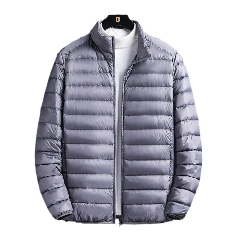 Herren Leichte gesteppte Wärmedämmende Steppjacke mit Stehkragen und Packfunktion Drune