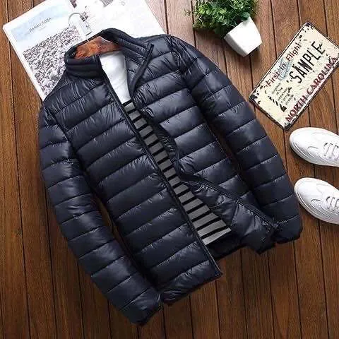 Herren Leichte gesteppte Thermojacke mit Stehkragen und durchgehendem Reißverschluss Drune