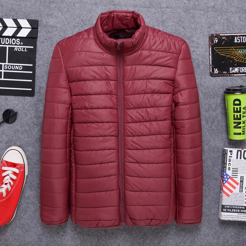 Herren Leichte gesteppte Thermojacke mit Stehkragen und durchgehendem Reißverschluss Drune