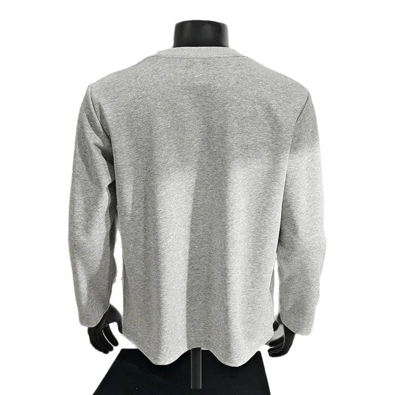 Herren Lässiges Raglan-Sweatshirt mit Rundhals, leichter Struktur und relaxed Fit Drune