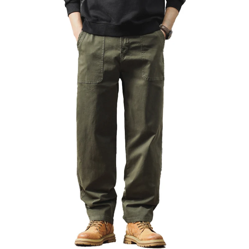 Herren Weite Workwear-Hose mit aufgesetzten Fronttaschen Drune