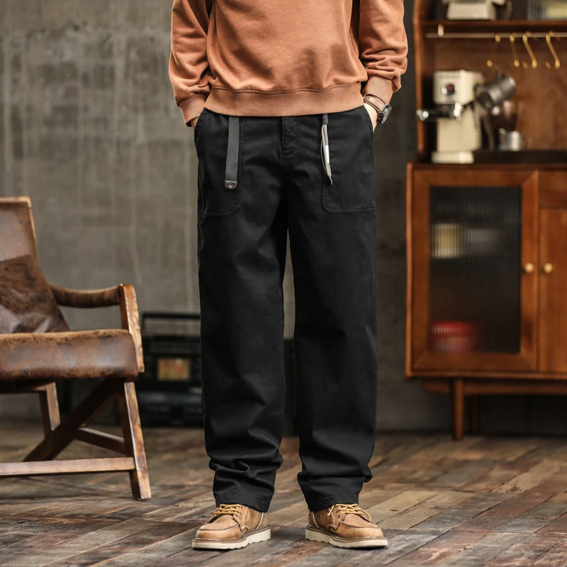 Herren Weite Workwear-Hose mit aufgesetzten Fronttaschen Drune