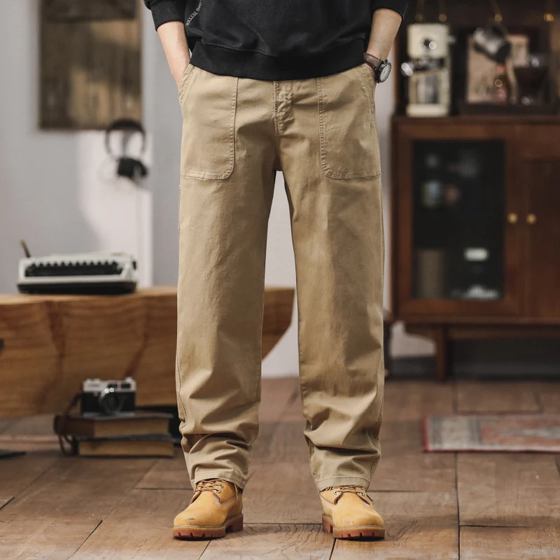Herren Weite Workwear-Hose mit aufgesetzten Fronttaschen Drune