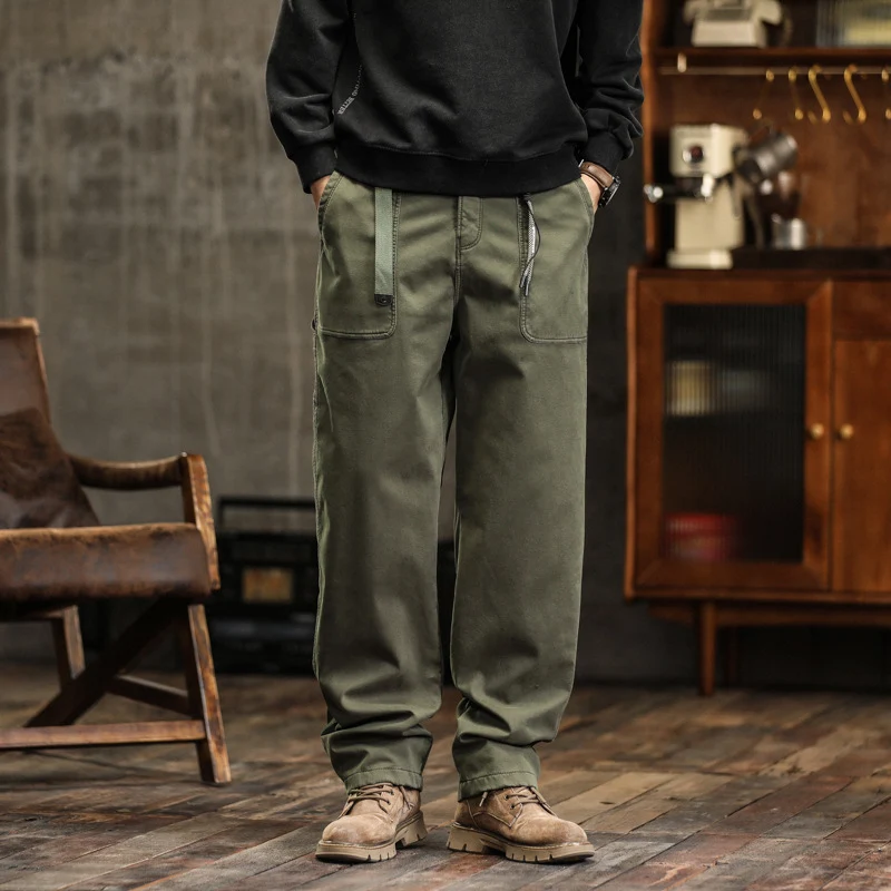 Herren Weite Workwear-Hose mit aufgesetzten Fronttaschen Drune