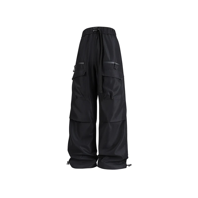 Herren Weite Utility-Cargohose mit verstärkten Kniepassen, Zipper- und Klappfächern Drune
