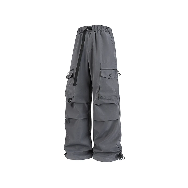 Herren Weite Utility-Cargohose mit Multifachtaschen, verstellbarem Saum und integriertem Gurt Drune