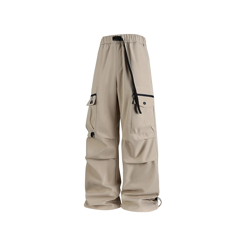 Herren Weite Utility-Cargohose mit Multifachtaschen, verstellbarem Saum und integriertem Gurt Drune