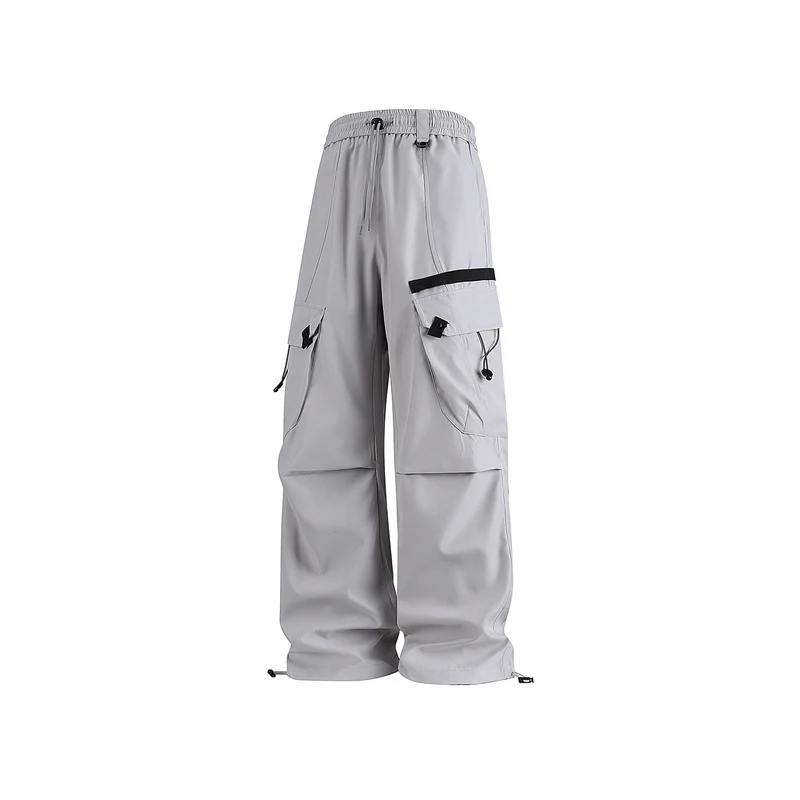Herren Weite Utility-Cargo-Hose mit Tunnelzugbund, Multifachtaschen und verstellbaren Beinabschlüssen Drune