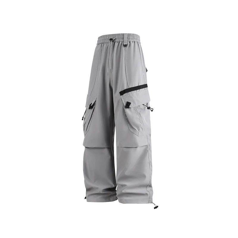 Herren Weite Utility-Cargo-Hose mit Tunnelzugbund, Multifachtaschen und verstellbaren Beinabschlüssen Drune