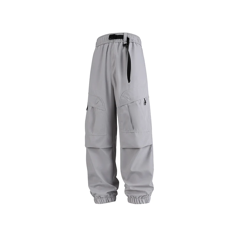 Herren Weite technische Cargo-Joggerhose mit elastischem Tunnelzugbund und Mehrfachtaschen Drune
