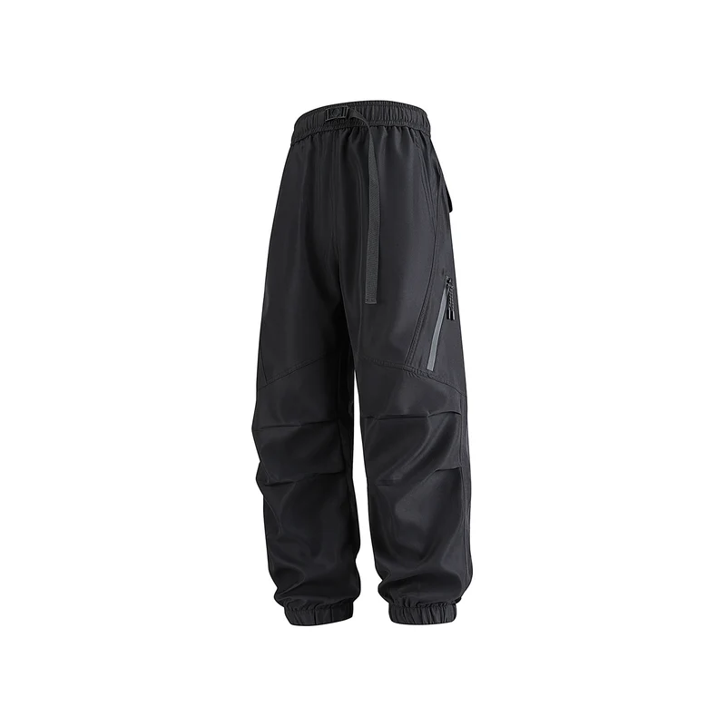 Herren Weite technische Cargo-Joggerhose mit elastischem Tunnelzugbund, aufgesetzten Klappentaschen und Reißverschluss-Beintasche Drune