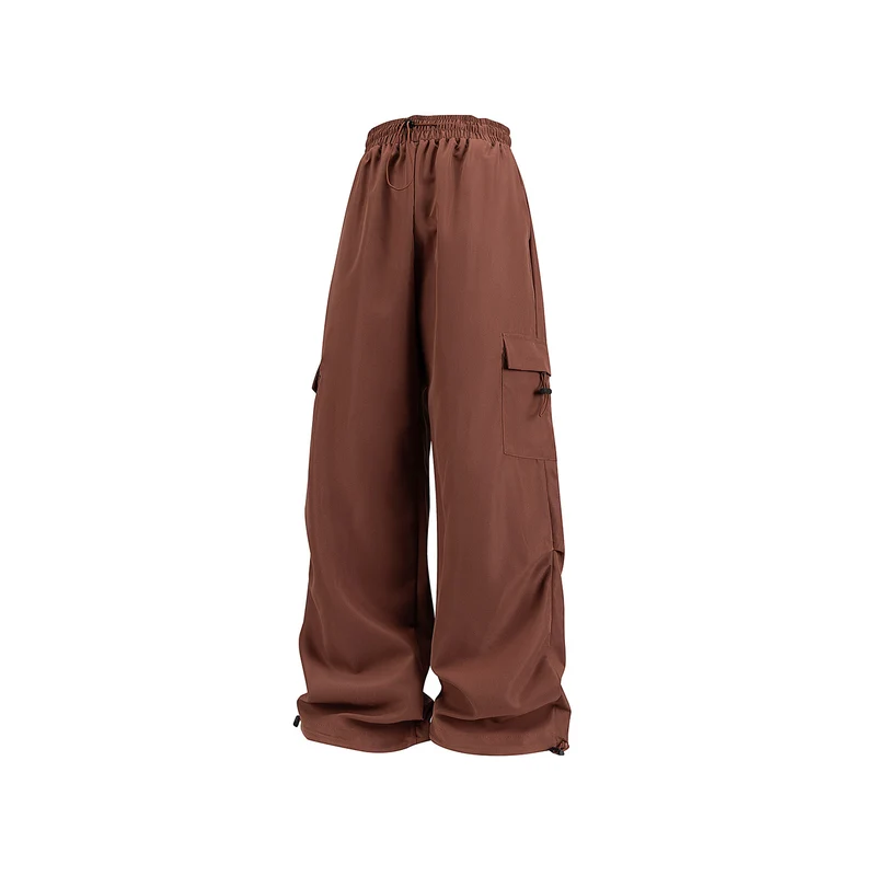 Herren Weite technische Cargo‑Hose mit Tunnelzugbund, Mehrfachtaschen und Kordelzugabschluss Drune