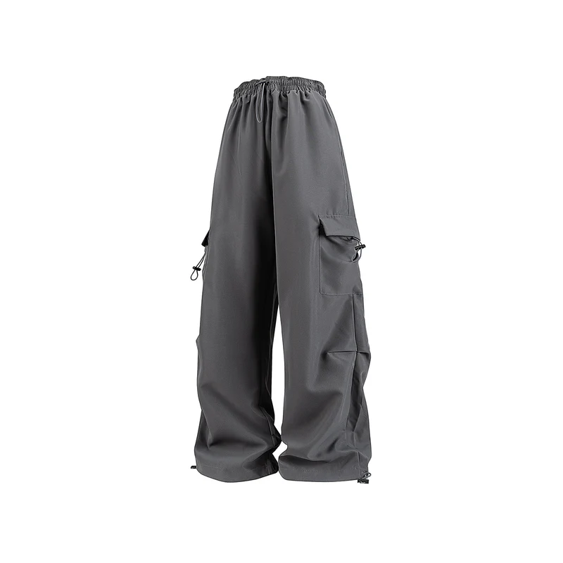 Herren Weite technische Cargo‑Hose mit Tunnelzugbund, Mehrfachtaschen und Kordelzugabschluss Drune