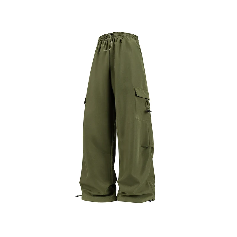 Herren Weite technische Cargo‑Hose mit Tunnelzugbund, Mehrfachtaschen und Kordelzugabschluss Drune