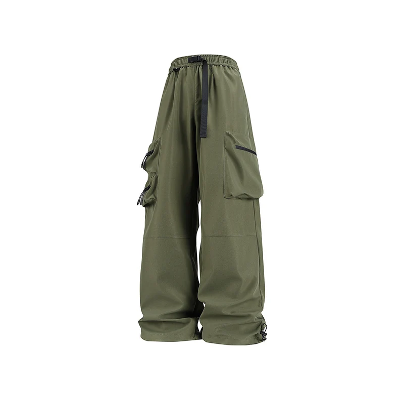 Herren Weite technische Cargo‑Hose mit Multifachtaschen, Tunnelzugbund und verstellbaren Beinabschlüssen Drune
