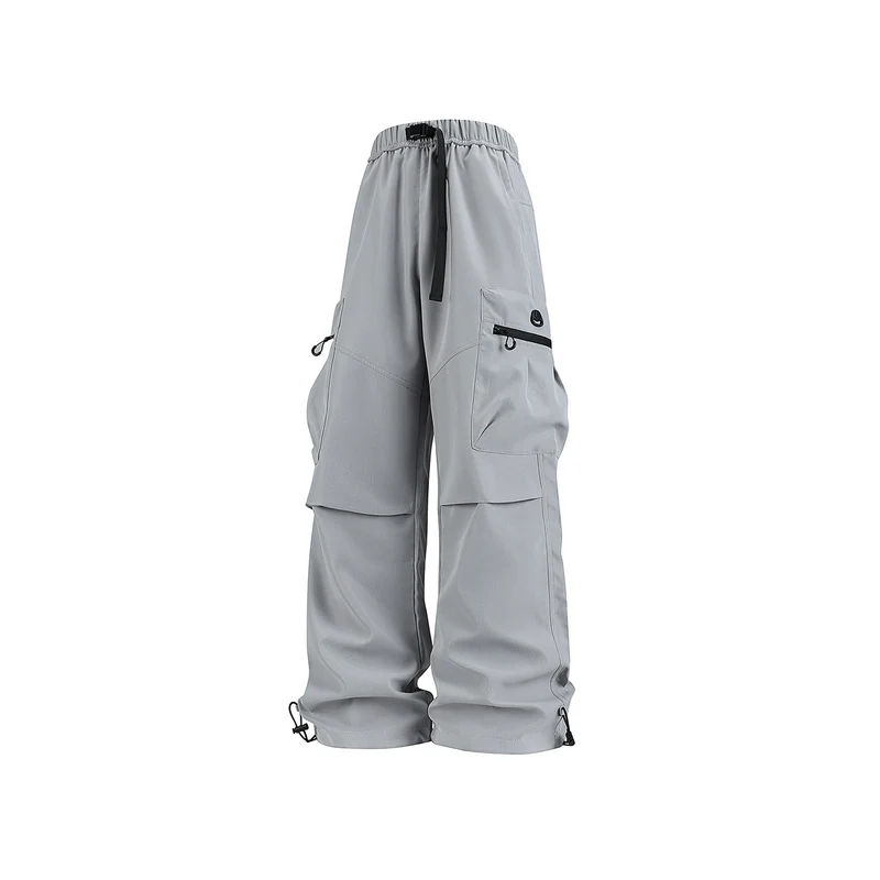 Herren Weite technische Cargo-Hose mit Multifachtaschen, Tunnelzug und verstellbaren Beinabschlüssen Drune
