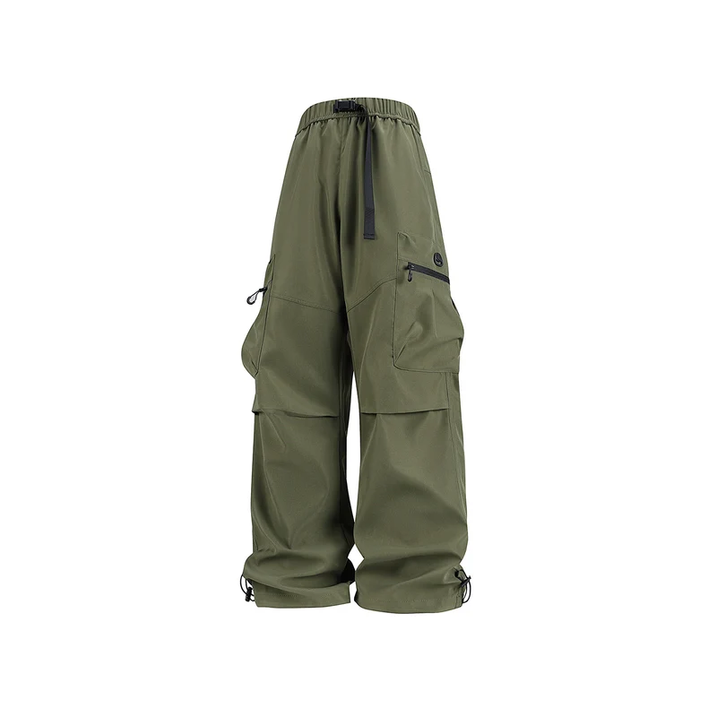 Herren Weite technische Cargo-Hose mit Multifachtaschen, Tunnelzug und verstellbaren Beinabschlüssen Drune