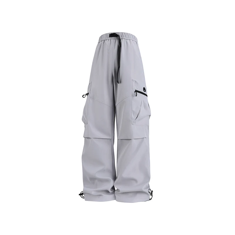 Herren Weite technische Cargo-Hose mit Multifachtaschen, Tunnelzug und verstellbaren Beinabschlüssen Drune