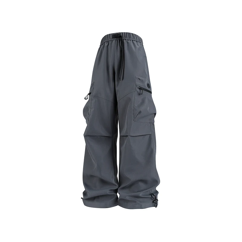 Herren Weite technische Cargo-Hose mit Multifachtaschen, Tunnelzug und verstellbaren Beinabschlüssen Drune