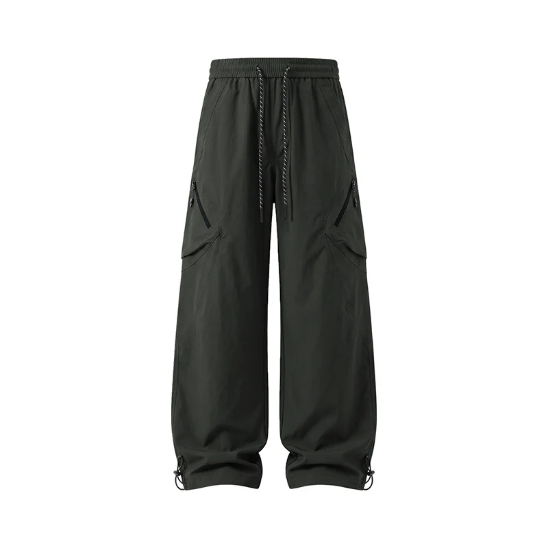 Herren weite Technical Utility-Cargo-Hose mit Tunnelzugbund und multifunktionalen Taschen Drune