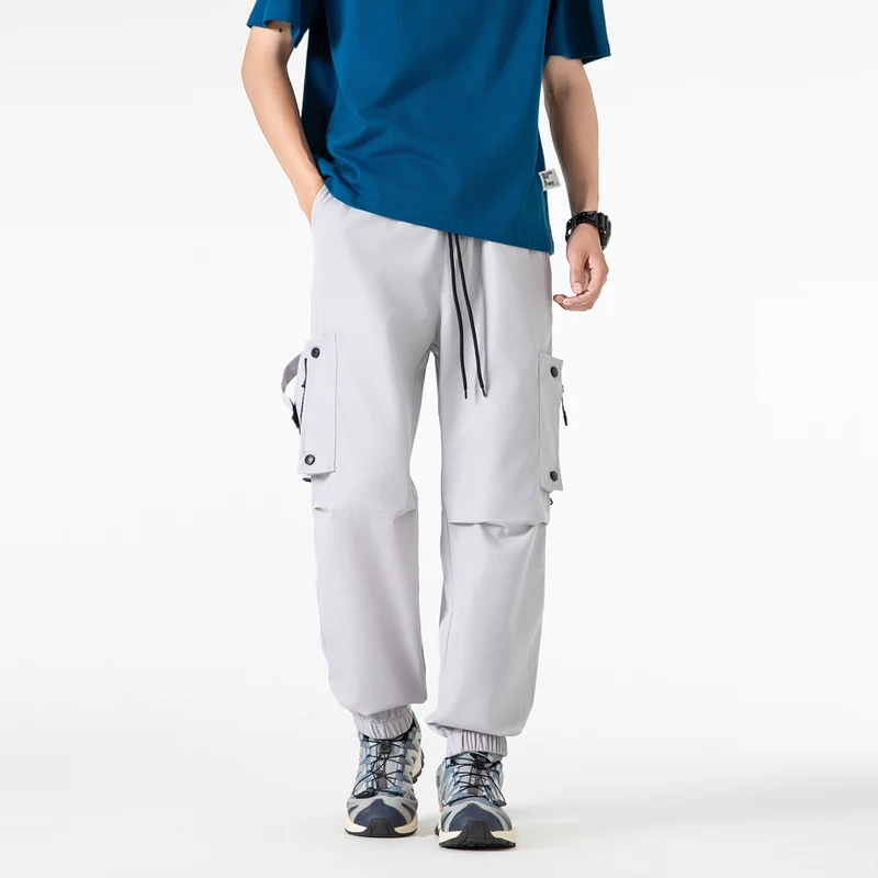 Herren Weite Technical‑Cargo‑Jogger mit elastischem Tunnelzugbund, Multifunktions‑Cargotaschen und verstellbaren Beinabschlüssen Drune