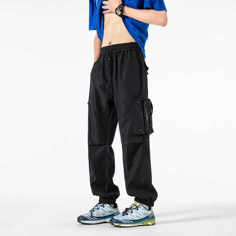 Herren Weite Technical‑Cargo‑Jogger mit elastischem Tunnelzugbund, Multifunktions‑Cargotaschen und verstellbaren Beinabschlüssen Drune