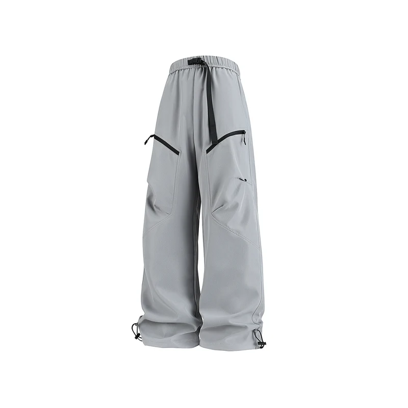 Herren Weite Technical‑Cargo‑Hose mit Tunnelzugbund, verstellbaren Beinabschlüssen und Reißverschlusstaschen Drune
