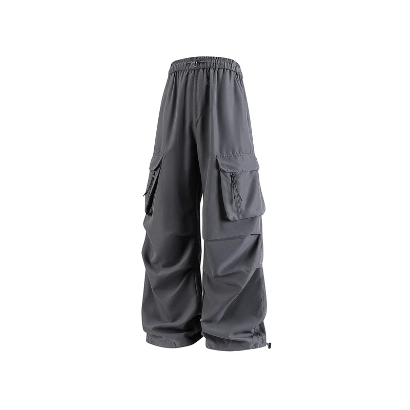 Herren Weite Tech‑Cargo‑Hose mit Elastikbund, Multifach‑Cargotaschen und Kordelabschluss Drune