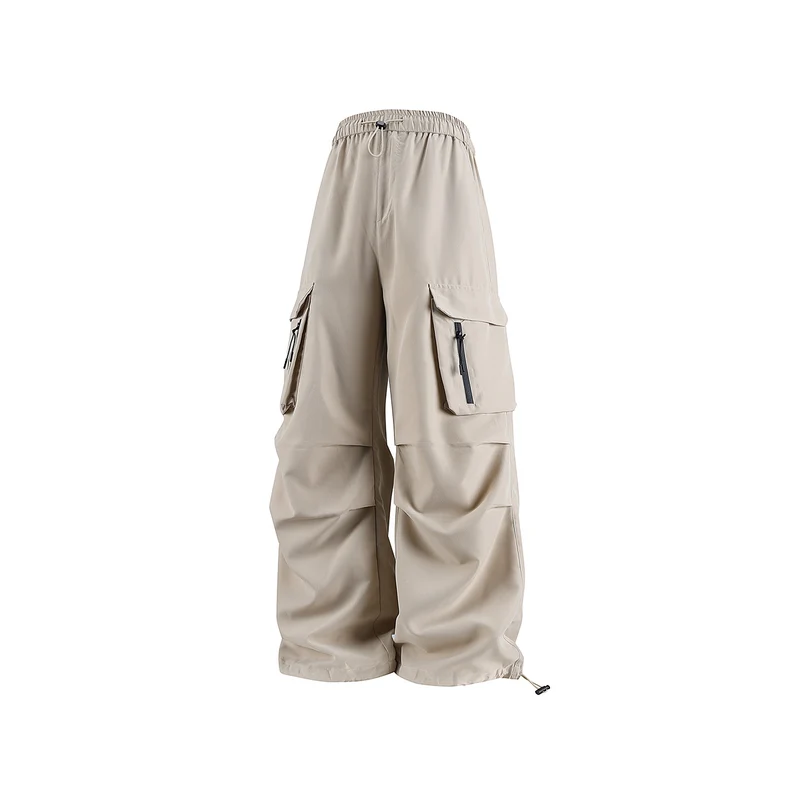 Herren Weite Tech‑Cargo‑Hose mit Elastikbund, Multifach‑Cargotaschen und Kordelabschluss Drune