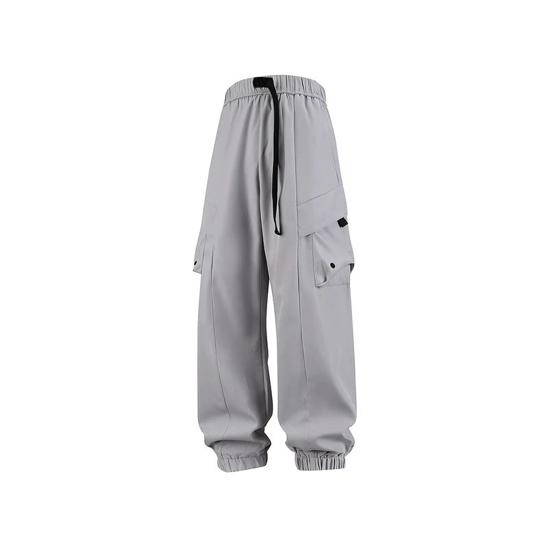 Herren Weite Cargo-Joggerhose mit elastischem Tunnelzugbund, Mehrfachklappentaschen und gerippten Knöcheln Drune