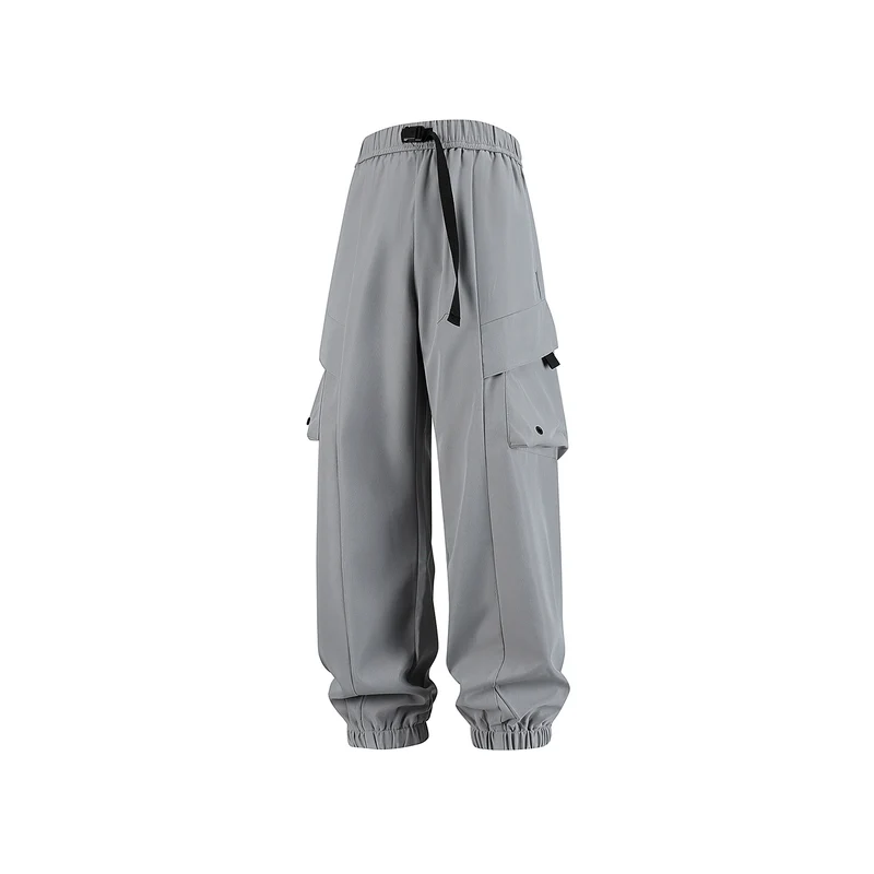 Herren Weite Cargo-Joggerhose mit elastischem Tunnelzugbund, Mehrfachklappentaschen und gerippten Knöcheln Drune