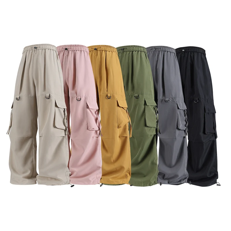 Herren Weite Cargo‑Hose mit Tunnelzugbund, D‑Ring‑Details und verstellbarem Saum Drune