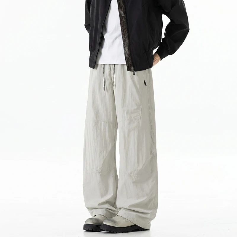 Herren Weite Baggy‑Hose mit Tunnelzugbund und Paneel‑Konstruktion Drune