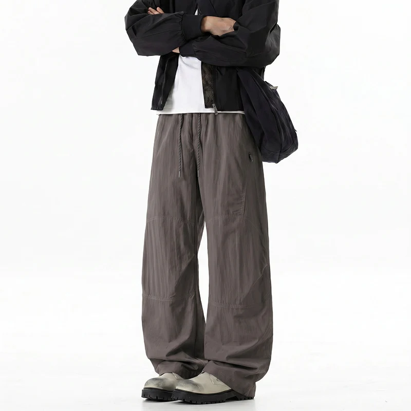 Herren Weite Baggy‑Hose mit Tunnelzugbund und Paneel‑Konstruktion Drune