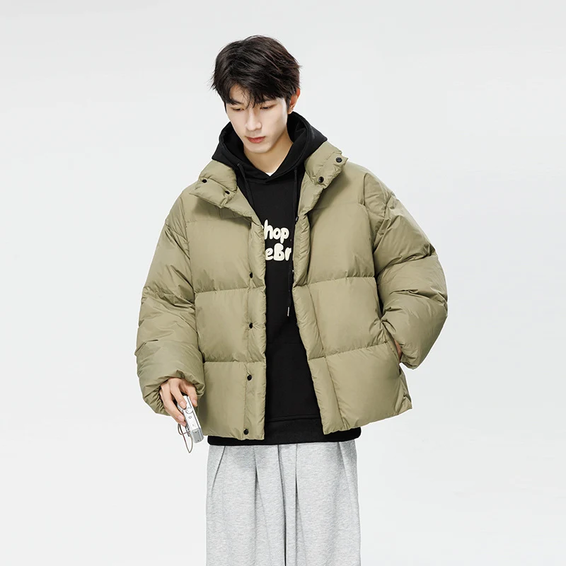 Herren Wattierte Winter-Steppjacke mit hohem Stehkragen Drune