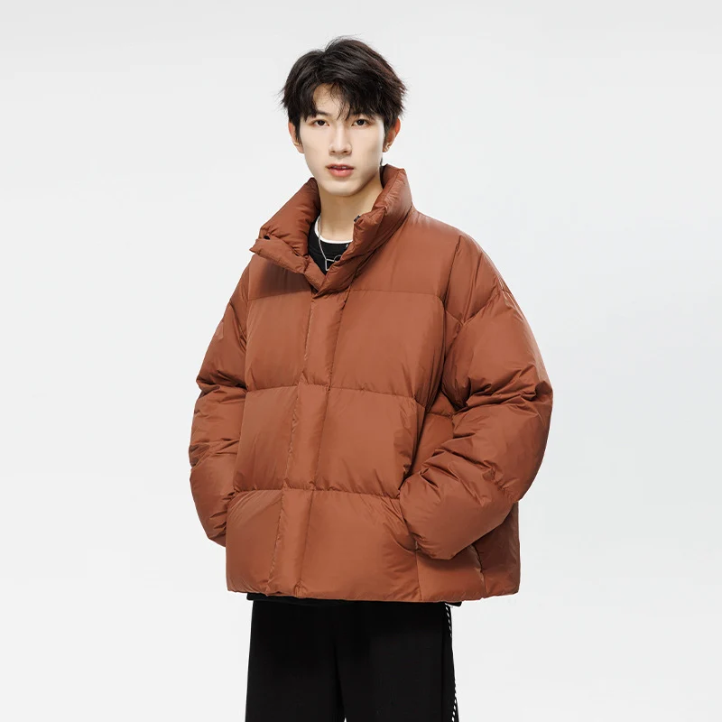 Herren Wattierte Winter-Steppjacke mit hohem Stehkragen Drune