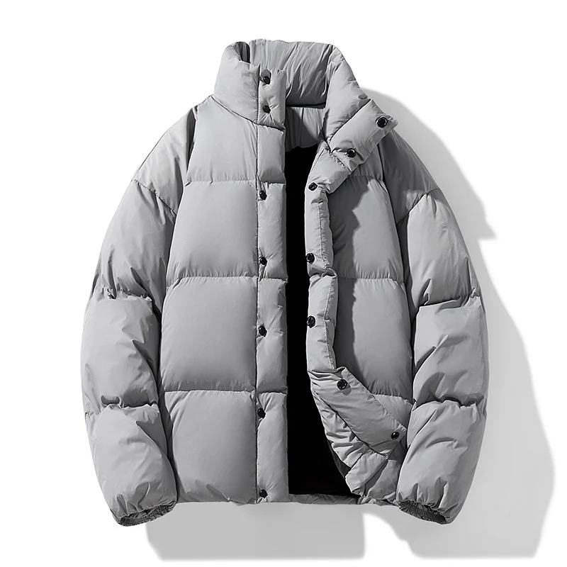 Herren Wattierte Winter-Steppjacke mit hohem Stehkragen Drune
